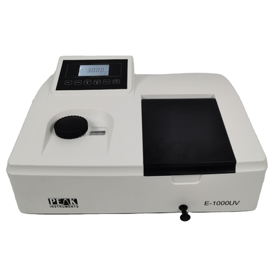 Feixe único visível 320-1000nm Faixa de comprimento de onda Analisador de química Espectrofotômetro