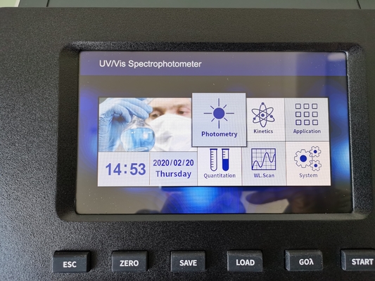 Teste de água em laboratório Lâmpada de xenônio de 1 nm Essencial Espectrophotômetro UV vis