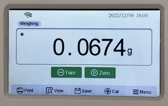 Balança analítica de laboratório dos EUA com calibração interna e alimentação DC 12V 1A