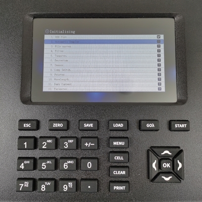 Espectrofotômetro de lâmpada de halogênio visível de tela LCD de 7 polegadas para medição de laboratório médico