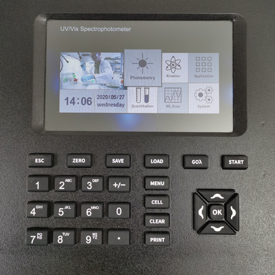 Espectrofotômetro UV visível de 7 polegadas 2nm para medições precisas 13KG Longo focal zero
