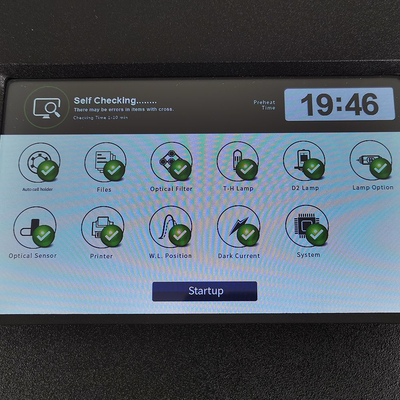 Lâmpada de xenônio LCD de tela sensível ao toque 2nm Espectrofotômetro UV de feixe duplo visível com saída de dados USB HOST