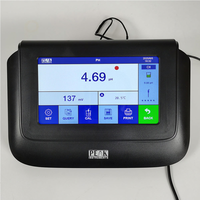 ISO Lab 7&quot; Touch Screen Benchtop pH Meter com 1mV Resolução e 1 ponto de calibração