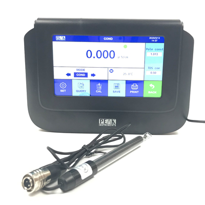 Medidor de condutividade de água de alta pureza com tela sensível ao toque de 7 polegadas e compensação automática de temperatura