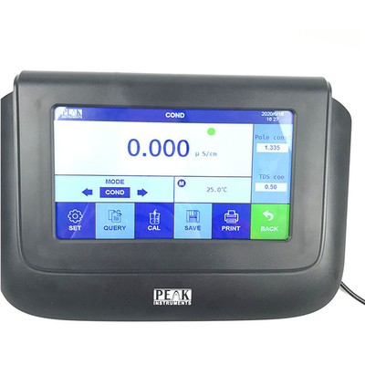 Medidor de condutividade de água de alta pureza com tela sensível ao toque de 7 polegadas e compensação automática de temperatura