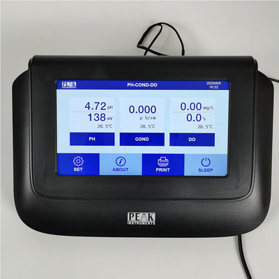 DC12V/1A Multiparamétrico de laboratório de tela sensível ao toque Conductividade TDS Salinidade Oxigénio dissolvido