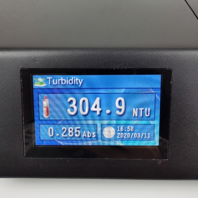 Erro Básico ±2%FS 4,3 polegadas Medidor de Turbidez do Banco de Ecrã LCD a Cores com Fonte de Luz LED