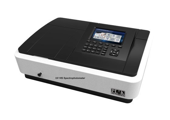 Repetitividade de comprimento de onda ≤ 0,2 nm Espectrômetro UV/Visível de feixe duplo para soluções de laboratório