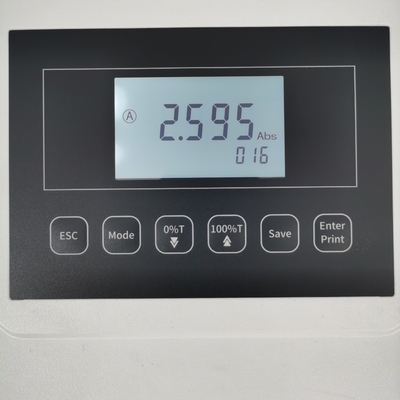 Lâmpada de deutério/tungsténio de base de feixe único Espectrofotômetro de tipo manual de 190 nm a 1020 nm